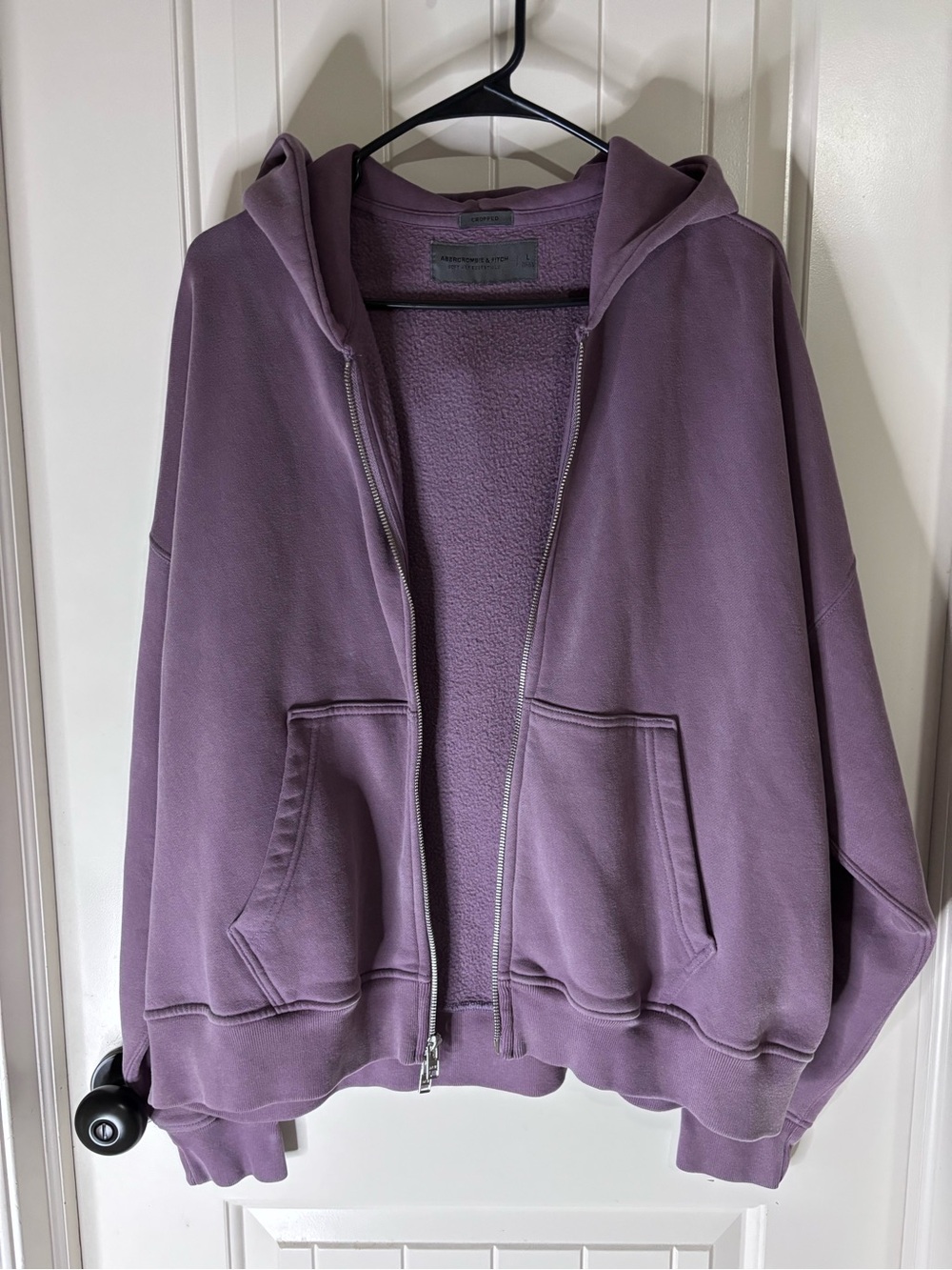 Abercrombie & Fitch Purple Full-Zip Hoodie - Picture 3 of 5